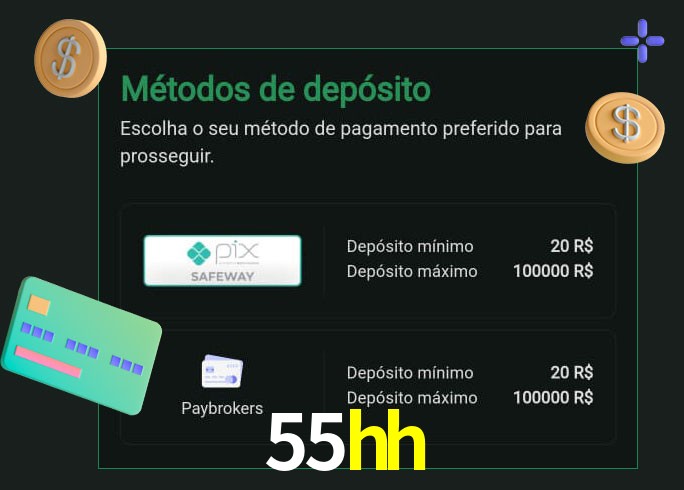 O cassino 55hh oferece uma grande variedade de métodos de pagamento
